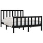 Bedframe Massief Hout Zwart 140X190 Cm