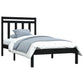 Bedframe Massief Hout Zwart 75X190 Cm 2Ft6 Small Single