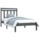 Bedframe Massief Hout Grijs 90X190 Cm 3Ft Single