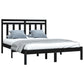 Bedframe Massief Hout Zwart 120X190 Cm 4Ft Small Double