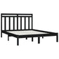 Bedframe Massief Hout Zwart 120X190 Cm 4Ft Small Double