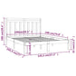 Bedframe Massief Hout Wit 140X190 Cm