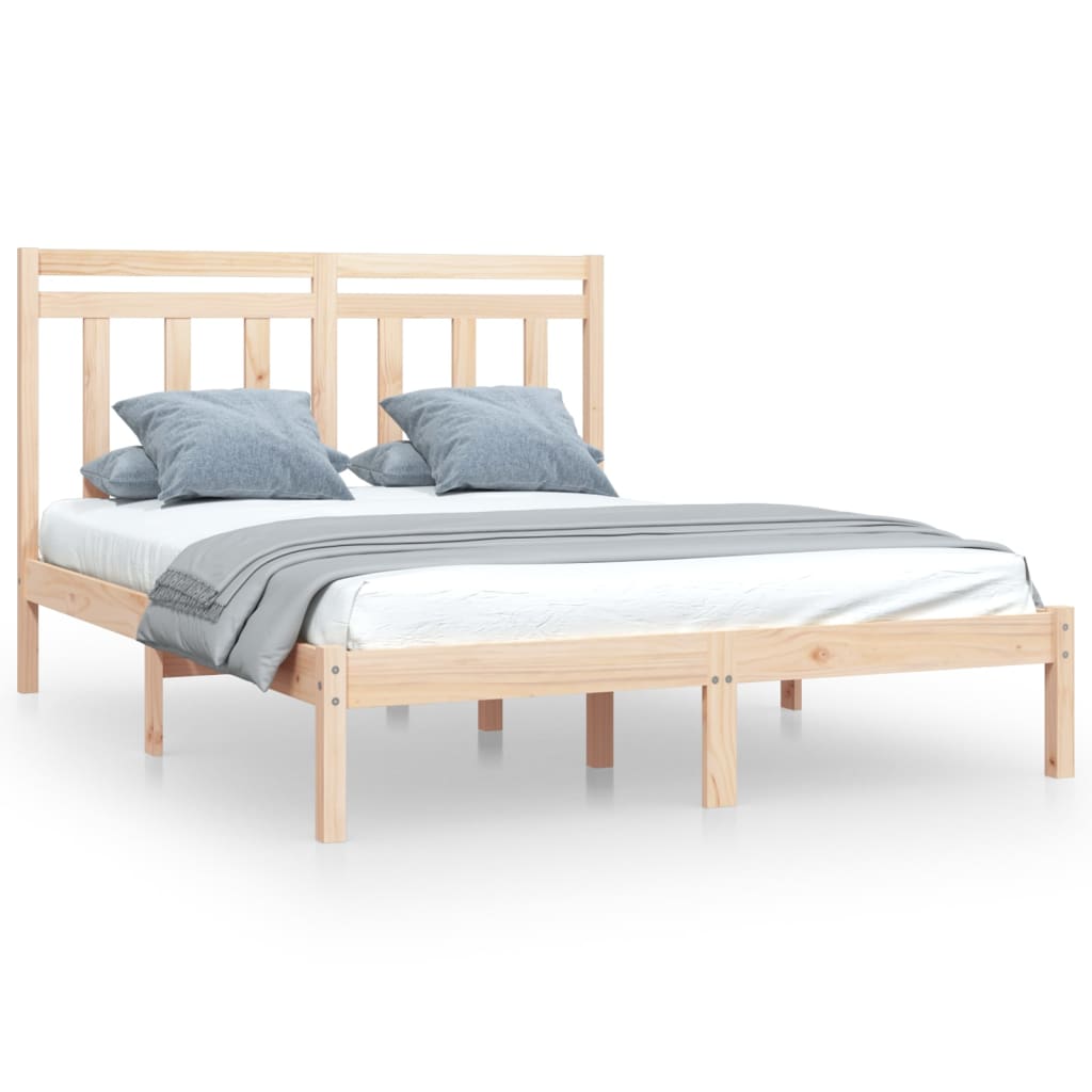 Bedframe Massief Hout 150X200 Cm 5Ft King Size