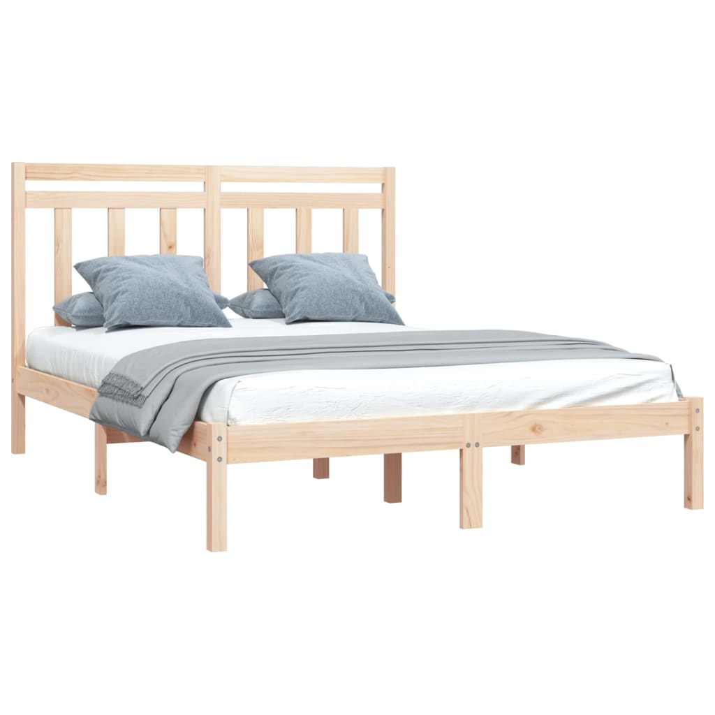 Bedframe Massief Hout 150X200 Cm 5Ft King Size