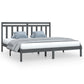 Bedframe Massief Hout Grijs 200X200 Cm