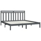 Bedframe Massief Hout Grijs 200X200 Cm