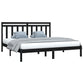 Bedframe Massief Hout Zwart 200X200 Cm