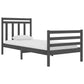 Bedframe Massief Hout Grijs 75X190 Cm 2Ft6 Small Single