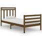 Bedframe Massief Hout Honingbruin 75X190 Cm 2Ft6 Small Single