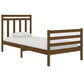 Bedframe Massief Hout Honingbruin 75X190 Cm 2Ft6 Small Single