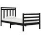 Bedframe Massief Hout Zwart 75X190 Cm 2Ft6 Small Single