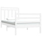 Bedframe Massief Hout Wit 90X190 Cm 3Ft Single