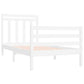 Bedframe Massief Hout Wit 90X190 Cm 3Ft Single
