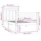 Bedframe Massief Hout Wit 90X190 Cm 3Ft Single