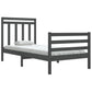 Bedframe Massief Hout Grijs 90X190 Cm 3Ft Single
