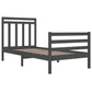 Bedframe Massief Hout Grijs 90X190 Cm 3Ft Single