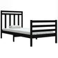 Bedframe Massief Hout Zwart 90X190 Cm 3Ft Single