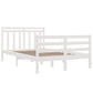 Bedframe Massief Hout Wit 120X190 Cm 4Ft Small Double