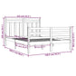 Bedframe Massief Hout Grijs 135X190 Cm 4Ft6 Double
