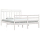 Bedframe Massief Hout Wit 140X190 Cm