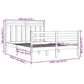 Bedframe Massief Hout Wit 140X190 Cm