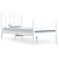 Bedframe Massief Hout Wit 90X200 Cm