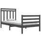 Bedframe Massief Hout Grijs 90X200 Cm