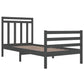 Bedframe Massief Hout Grijs 90X200 Cm