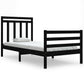 Bedframe Massief Hout Zwart 90X200 Cm