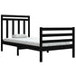 Bedframe Massief Hout Zwart 90X200 Cm