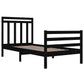 Bedframe Massief Hout Zwart 90X200 Cm
