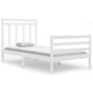 Bedframe Massief Hout Wit 100X200 Cm