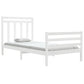 Bedframe Massief Hout Wit 100X200 Cm