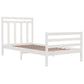Bedframe Massief Hout Wit 100X200 Cm