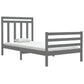 Bedframe Massief Hout Grijs 100X200 Cm