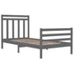 Bedframe Massief Hout Grijs 100X200 Cm