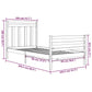 Bedframe Massief Hout Grijs 100X200 Cm