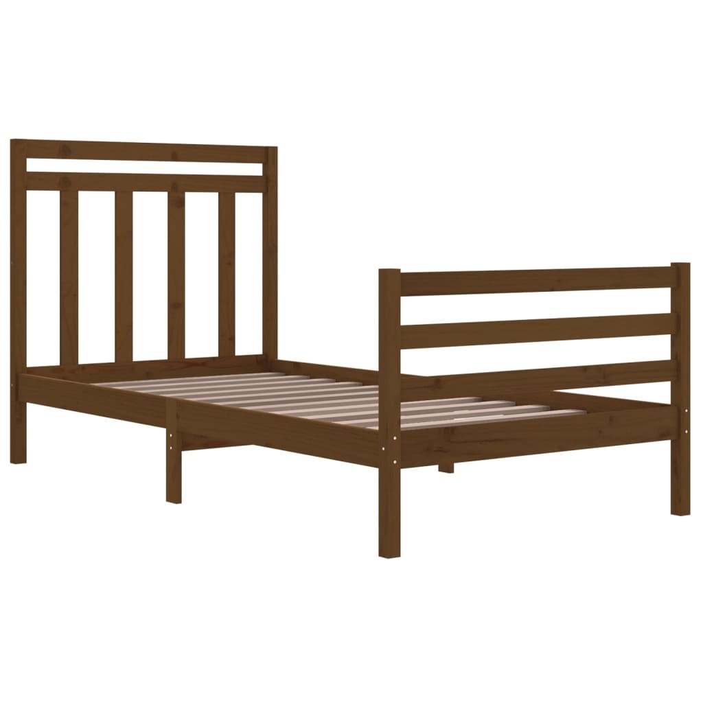 Bedframe Massief Hout Honingbruin 100X200 Cm