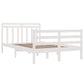 Bedframe Massief Hout Wit 120X200 Cm