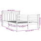 Bedframe Massief Hout Wit 120X200 Cm