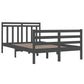 Bedframe Massief Hout Grijs 120X200 Cm