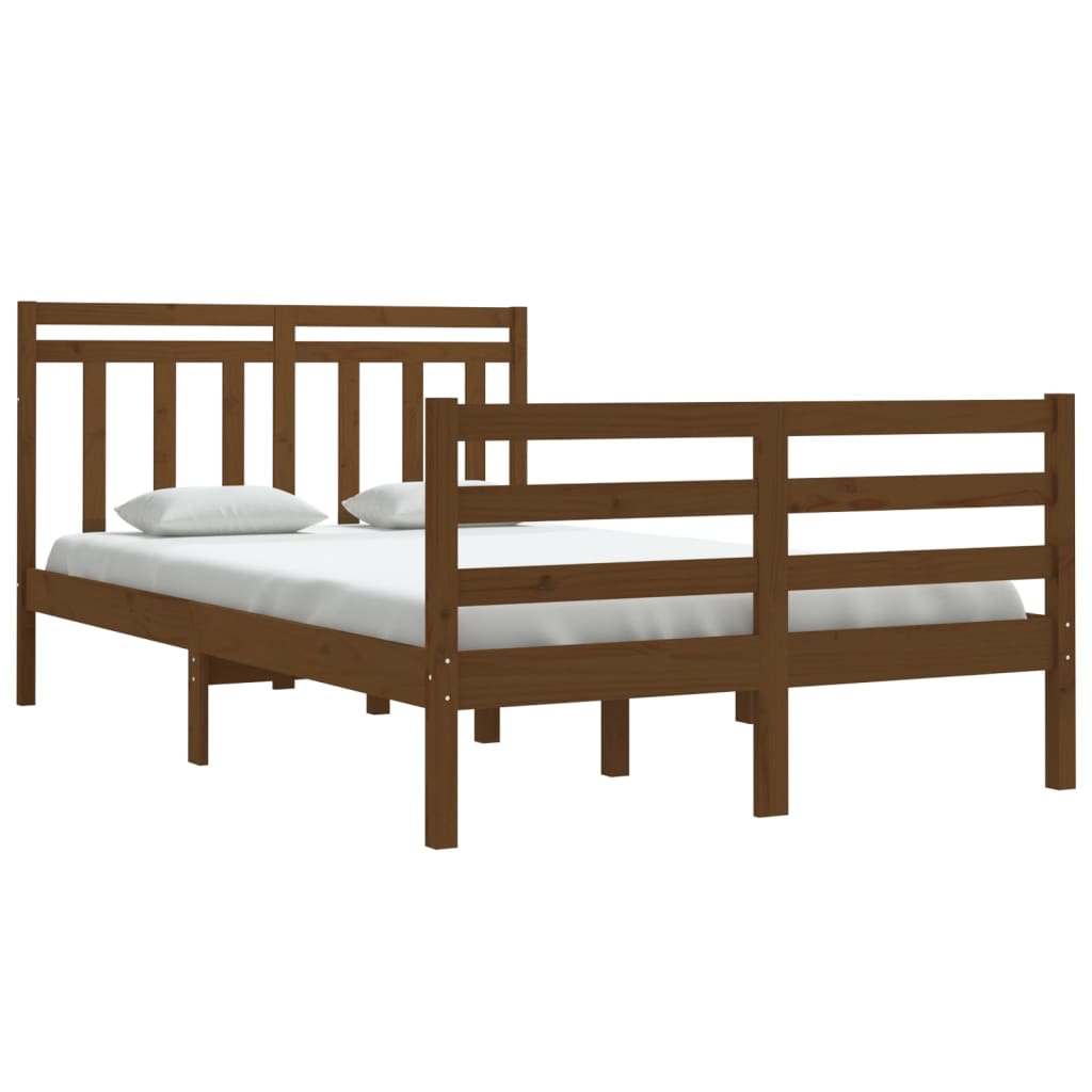 Bedframe Massief Hout Honingbruin 120X200 Cm