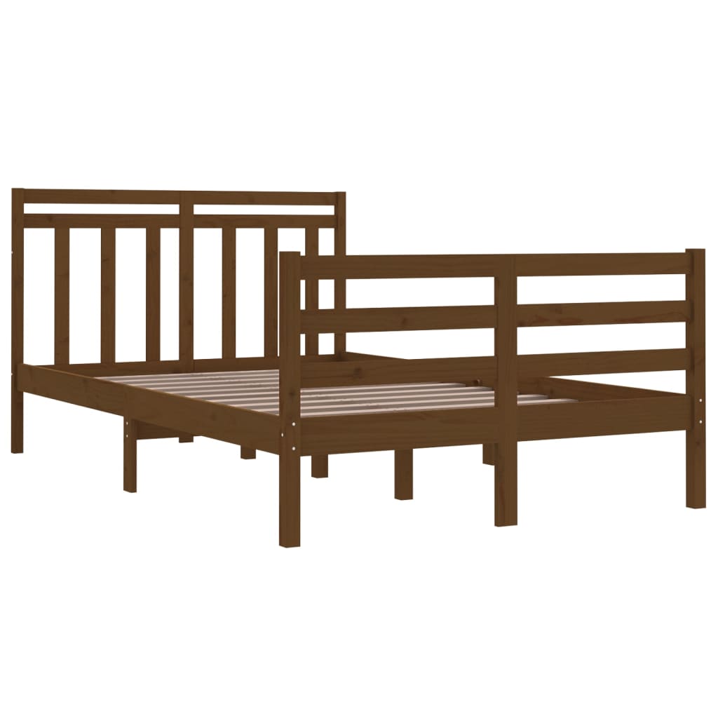 Bedframe Massief Hout Honingbruin 120X200 Cm