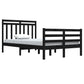 Bedframe Massief Hout Zwart 120X200 Cm