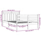 Bedframe Massief Hout Zwart 120X200 Cm
