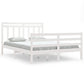 Bedframe Massief Hout Wit 140X200 Cm