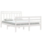 Bedframe Massief Hout Wit 140X200 Cm