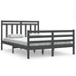 Bedframe Massief Hout Grijs 140X200 Cm