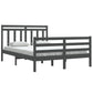 Bedframe Massief Hout Grijs 140X200 Cm