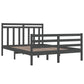 Bedframe Massief Hout Grijs 140X200 Cm